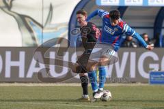 3. Liga - Saison 2025/26 - Hansa Rostock - FC Ingolstadt 04  - Julian Kügel (Nr.29 - FCI) - Ahmet Gürleyen (Nr.15 - Hansa Rostock) - Foto: Meyer Jürgen