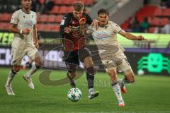 3. Liga - Saison 2026/27 - FC Ingolstadt 04 - TSG Hoffenheim II - Benjamin Kanuric (Nr.37 - FCI) - Dulic Sean (Nr.3 - Hoffenheim) - Foto: Meyer Jürgen