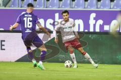 3. Liga; Erzgebirge Aue - FC Ingolstadt 04; Fredrik Carlsen (8, FCI) Malone Ryan (16 Aue)