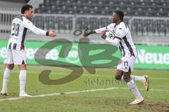 3. Liga; TSV Havelse - FC Ingolstadt 04; Tor Jubel Treffer Ausgleich 1:1 Obed Ugondu (17, FCI) Nishan Velupilay (28 FCI)