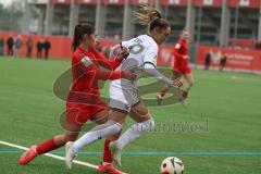 2. Bundesliga Frauen - Saison 2024/25 - FC Ingolstadt 04 Frauen - FC Bayern München - Ivana Slipcevic (Nr.8 - FCI Frauen) - Rintzner Paula rot München - Foto: Meyer Jürgen