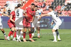 3. Liga; FC Ingolstadt 04 - SV Wehen Wiesbaden; Tumult Lukas Fröde (34, FCI) Gustav Christensen (24, FCI) May Niklas (5 SVWW) Flotho Moritz (28 SVWW) Gözüsirin Tarik (11 SVWW)