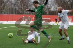 AUDI - Schanzer Amateurcup - Finale -  2026  - SV Hundszell - SV Denkendorf - Marcel Nicht weiss Hundszell - Marius Heß grün Denkendorf - Luca Kammerer weiss Hundszell - Foto: Meyer Jürgen