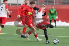 Schanzer Amateurcup 2026 - TSV Kösching - TSV Wolnzach-  - Ibo Miller weiss Wolnzach - Benedikt Schneeberger rot Kösching - Foto: Meyer Jürgen
