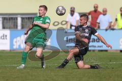 Landesliga - Saison 2024/25 - SV Manching - TSV Schwabmünchen - Luca Oehler (Nr.3 - SV Manching) - Aschner Maximilian #23 schwarz Schwabmünchen
 - Foto: Meyer Jürgen