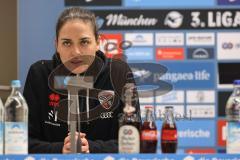 3. Liga; TSV 1860 München - FC Ingolstadt 04; Pressekonferenz Interview Cheftrainerin Sabrina Wittmann (FCI)