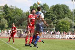 Relegation - Saison 2022/2023 - TSV Baar/Ebenhausen - TV Münchsmünster - Thomas Wachs rot Ebenhausen - Enrico Reindl weiss Münchsmünster - Foto: Meyer Jürgen