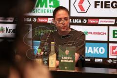 3. Liga - Saison 2026/27 - SC Preussen Münster - FC Ingolstadt 04 - Cheftrainerin Sabrina Wittmann (FCI) bei der Pressekonferenz nach dem Spiel - XXXXX - Foto: Meyer Jürgen