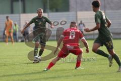 Toto - Pokal - Saison 2024/25 - TSV Lohr - FC Ingolstadt 04 - Mattis Hoppe (Nr.2 - FCI) - Florian Copacian (Nr.13 - TSV Lohr) - Foto: Meyer Jürgen