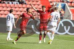 3. Liga; FC Ingolstadt 04 - SSV Ulm; Tor Jubel Treffer 1:0 Marcel Costly (22, FCI) Frederik Christensen (11, FCI) Dressel Dennis (14 Ulm)