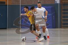 Hallenturnier MTV Ingolstadt - Saison 2025/26 - Reichertshofen - TSV Lichtenau - Luc Häcker weiss Reichertshofen - Jeton Jashari gelb Lichtenau - Foto: Meyer Jürgen