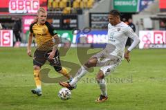 3. Liga - Dynamo Dresden - FC Ingolstadt 04 - Justin Butler (31, FCI) Stor Luka (37 Dresden)