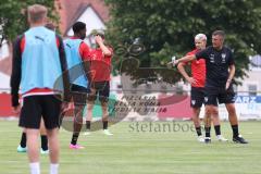 3.Liga - Saison 2023/2024 - Training in Berching - FC Ingolstadt 04 - Cheftrainer Michael Köllner (FCI) - Thomas Rausch #45 FCI -  - Foto: Meyer Jürgen