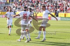 Toto-Pokal Finale; Würzburger Kickers - FC Ingolstadt 04; Kopfball Ryan Malone (16, FCI) Tor Jubel Treffer Siegtreffer 1:2 Julian Kügel (31, FCI) David Kopacz (29, FCI) Simon Lorenz (32, FCI)