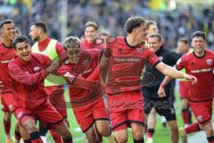 3. Liga; Alemannia Aachen - FC Ingolstadt 04; Tor Jubel Treffer 0:1 Dennis Kaygin (10, FCI), Yann Sturm (7, FCI) Fredrik Carlsen (8, FCI) Marcel Costly (22, FCI) Linus Rosenlöcher (19, FCI)