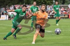 Toto-Pokal; SV Manching - FC Ingolstadt 04; Yannick Deichmann (20, FCI) Daniel Spieß (SVM)