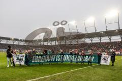 3. Liga; FC Ingolstadt 04 - TSV 1860 München; EhrenamtEhrung Banner Kinder