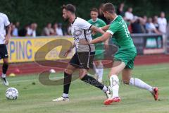 Bezirksliga - Saison 2024/25- FC Fatih - FC Gerolfing -  - Julien Bajer (Nr.14 - FC Gerolfing) - Hugo Da Silva Lopes weiss Fatih - Foto: Meyer Jürgen