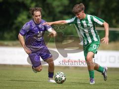 Landesliga - Freundschaftsspiel - Saison 2026/27 - SV Manching - TSV Karteth-Lappersdorf - Jannik Röber (Nr.13 - SV Manching) - Fehr Marco lila Kareth - Lappersdorf  - Foto: Meyer Jürgen
