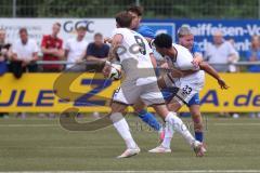 Toto - Pokal - Saison 2024/25 - DJK Hein - FC Ingolstadt 04 -  - Davide Sekulovic (Nr.33 - FCI) - Lukas Elbert (Nr.10 - DJK Hain) - Foto: Meyer Jürgen