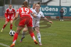 DFB -Pokal Frauen - Saison 2025/26 - FC Ingolstadt 04 Frauen - FC Bayern München - Lea Wolski (Nr.5 - FC Ingolstadt Frauen I) - Naschenweng Katharina rot Bayern - Foto: Meyer Jürgen