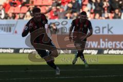 3. Liga - Saison 2024/25 - FC Ingolstadt 04 - 1. FC Saarbrücken - Der 1:0 Treffer durch Benjamin Kanuric (Nr.8 - FCI) - jubel - XXXXX - Foto: Meyer Jürgen