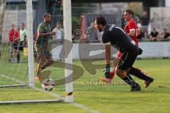 Toto - Pokal - Saison 2024/25 - TSV Lohr - FC Ingolstadt 04 - Micah Ham (Nr.31 - FCI) erziehlt ein Tor - jubel - Torwart Okkes Karakurt (Nr.1 - TSV Lohr) - XXXXX - Foto: Meyer Jürgen