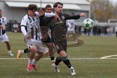 Bayernliga Nord - Saison 2026/27 - FC Ingolstadt 04 II - SV Fortuna Regensburg - Timo Hengmith weiss FCI - Lucas Altenstrasser dunkel Regensburg -  Foto: Meyer Jürgen
