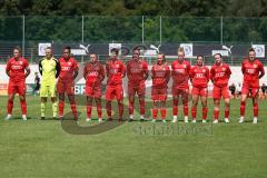 DFB - Pokal Frauen 1. Runde - Saison 2023/2024 - FC Ingolstadt 04 - FC Carl Zeiss Jena - Die Spielerinnen kurz vor dem Anpfiff - Foto: Meyer Jürgen