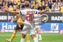 3. Liga; SG Dynamo Dresden - FC Ingolstadt 04; Yannick Deichmann (20, FCI) schreit