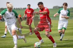 Kreisklasse - Saison 2025/26- SV Lippertshofen - Türkisch SV Ingolstadt-  - Florian Hiss weiss Lippertshofen - Kerem Düzkün rot Türkisch - Markus Thieme weiss Lippertshofen - Foto: Meyer Jürgen