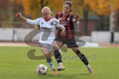 2. Bundesliga Frauen - Saison 2025/26 - FC Ingolstadt 04 Frauen - Eintracht Frankfurt II - Annika Kömm (Nr.25 - FC Ingolstadt Frauen I) - Bednorz Keira weiss Frankfurt - Foto: Meyer Jürgen