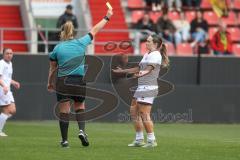 2. Bundesliga Frauen - Saison 2024/25 - FC Ingolstadt 04 Frauen - SV Weinberg - Pija Reininger (Nr.21 - FCI Frauen) bekommt die gelbe Karte - XXXXX - Foto: Meyer Jürgen