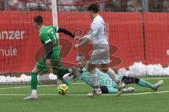 AUDI - Schanzer Amateurcup - Finale -  2026  - SV Hundszell - SV Denkendorf - Gabriel Hägel TW Hundszell - Luca Kammerer weiss Hundszell - Jonas Löffler grün Denkendorf - Foto: Meyer Jürgen