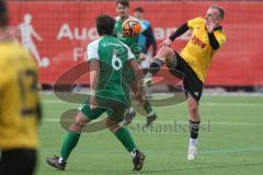 AUDI Amateuercup - Saison 2024/25 - TSV Lichtenau - FC Geisenfeld - Deniz Hadzic gelb Lichtenau - Johannes Götz grün Geisenfeld - Foto: Meyer Jürgen