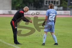 2. Bundesliga Frauen - Saison 2024/25 - FC Ingolstadt 04 Frauen - 1. FC Nürnberg - Cheftrainer Miren Catovic (FCI Frauen) - Torwart Anna-Lena Daum (Nr.22 - FCI Frauen) - Foto: Meyer Jürgen