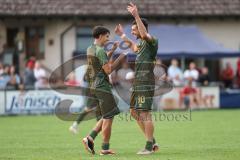 Toto - Pokal - Saison 2024/25 - TSV Lohr - FC Ingolstadt 04 - Emre Gül (Nr.5 - FCI) schießt ein Tor - jubel - - Ognjen Drakulic (Nr.30 - FCI) - Foto: Meyer Jürgen