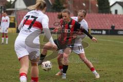 2. Bundesliga Frauen - Saison 2025/26 - FC Ingolstadt 04 Frauen - VFB Stuttgart  - Stefanie Reischmann (Nr.24 - FC Ingolstadt Frauen I) - Dürr Muriel weiss Stuttgart  - Foto: Meyer Jürgen