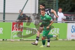 Bezirksliga - Saison 2025/26 - FC Gerolfing - TSV Gaimersheim - Armin Bortenschläger (Nr.18 - FC Gerolfing) - Hakan Düzgün (Nr.25 - TSV Gaimersheim) - Foto: Meyer Jürgen