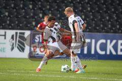 3. Liga - Saison 2026/27 - SC Sonnenhof Großaspach - FC Ingolstadt 04 -  - Nishan Velupillay (Nr.28 - FCI) - Lars Lokotsch (Nr.13 - FCI) - Foto: Meyer Jürgen