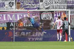 3. Liga; FC Ingolstadt 04 - VfL Osnabrück; Torwart Kai Eisele (25, FCI) Georgios Antzoulas (6, FCI) Badjie Ismail (37 VFL) Meißner Robin (11 VFL)