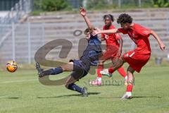 A - Junioren Bundesliga -  Saison 2023/2024 - FC Ingolstadt 04 - FSV Mainz 05 - Berkay Öztürk rot FCI - Foto: Meyer Jürgen