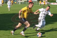 Kreisliga - Saison 2025/26- TSV Lichtenau - TSV Hohenwart - Lorenz Schweiger gelb Lichtenau - Tobias Schaefer weiss Hohenwart - Foto: Meyer Jürgen