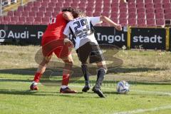 Bayernliga Nord - Saison 2023/2024 - FC Ingolstadt 04 - FC Coburg - Valentin Hoti (Nr.6 - FCI U21) - Roman Guhling weiss Coburg - Foto: Meyer Jürgen