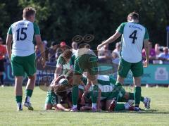 Relegation - Saison 2025/26 - SV Karlskron - FC Geisenfeld - Der 0:2 Führungstreffer durch Lukas Kellermann grün Geisenfeld - jubel - XXXXX - Foto: Meyer Jürgen