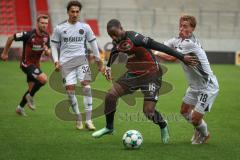 3. Liga - Saison 2026/27 - FC Ingolstadt 04 - SV Wehen Wiesbaden - Joseph Ganda (Nr.16 - FCI) - Fabian Greilinger (Nr.18 - Wehen/Wiesbaden) - Foto: Meyer Jürgen
