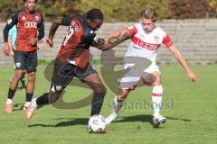 A-Junioren Bundesliga -  Saison 2026/27 - FC Ingolstadt 04 - VFB Stuttgart - Apemegno Blom rot FCI - Neunhoeffer Felix weiss Stuttgart -  Foto: Meyer Jürgen