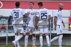 Toto Pokal - Saison 2022/2023 - FC Ingolstadt 04 - Türkspor Augsburg -  Der 2:0 Führungstreffer durch Nikola Stevanovic (Nr.15 - FCI) - Jubel - Foto: Meyer Jürgen