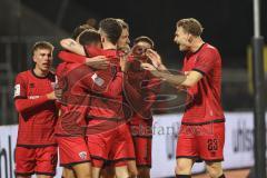 3. Liga; SSV Ulm - FC Ingolstadt 04; Tor Jubel Treffer 0:1 Julian Kügel (29, FCI) Marcel Costly (22, FCI) Linus Rosenlöcher (19, FCI) Emre Gül (5, FCI) Dennis Kaygin (10, FCI) Gustav Christensen (24, FCI) Emre Gül (5, FCI) Jasper Maljojoki (23, FCI)