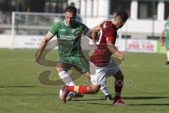 Kreisliga - Saison 2023/2024 - FC Gerolfing - Türk SV Ingolstadt - Flaur Bashota grün Gerolfing - Aytac Mandaci
 rot Türk SV - Foto: Meyer Jürgen